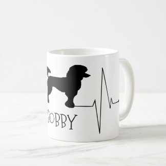 Caneca De Café Poodle Personalizado Ama Meu Coração De Cachorro B