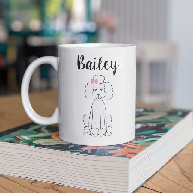 Caneca De Café Poodle Pet Dog Cute Trendy Modern (Criador carregado)