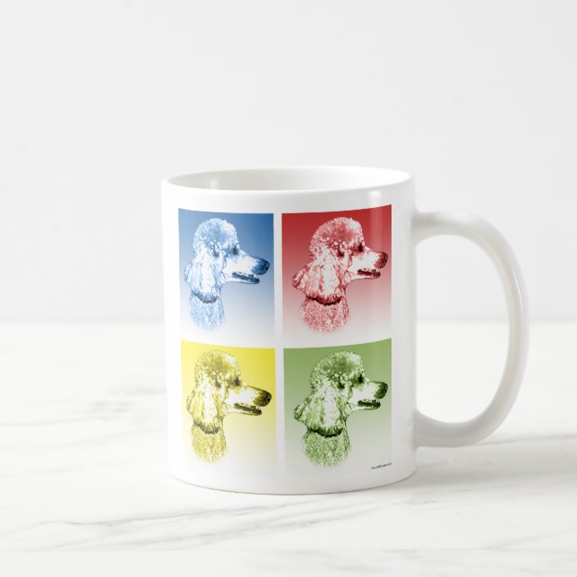 Caneca De Café Poodle Pop Art (Direita)