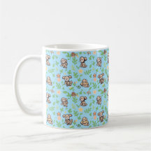 Caneca de Café Poodle Presente Floral Fofo de Prim