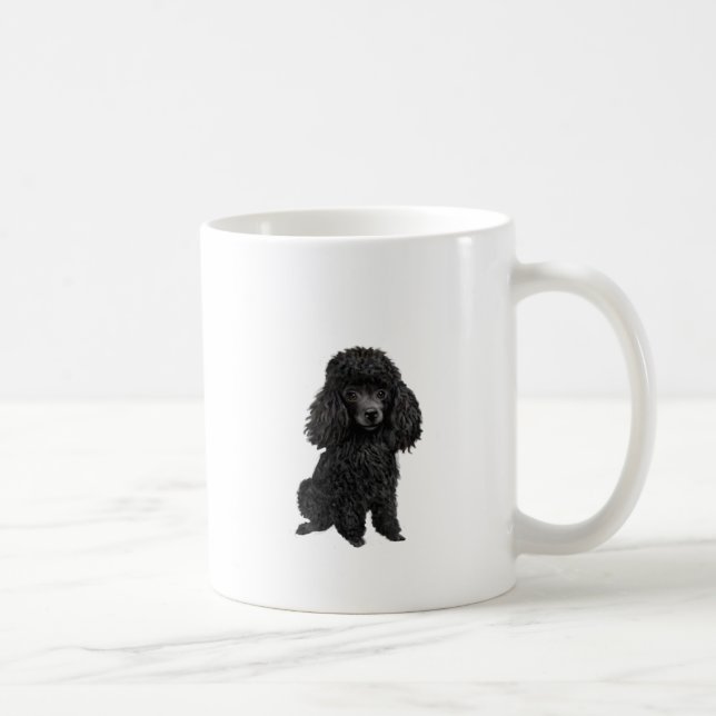 Caneca De Café Poodle Preto (#3) (Direita)
