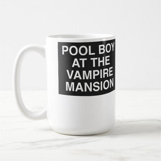 Caneca De Café Pool Boy At The Vampire Mansion (Esquerda)
