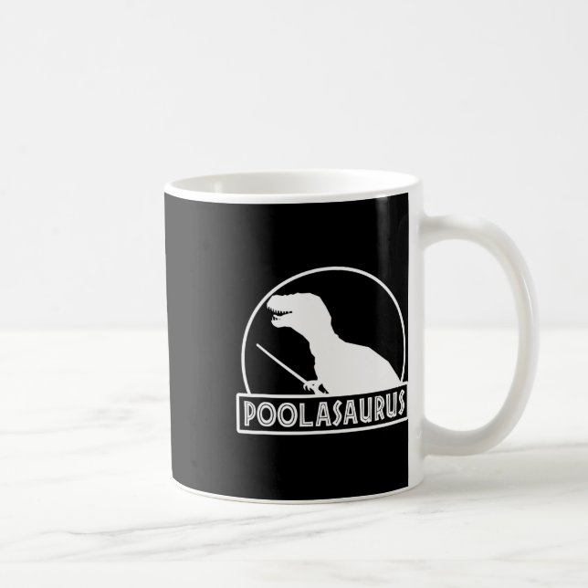 Caneca De Café Poolasaurus Billiard Player Dinosaur Snooker Eight (Direita)