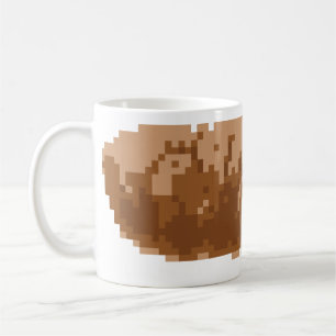 Caneca De Café Poop de pixel de 8 bits