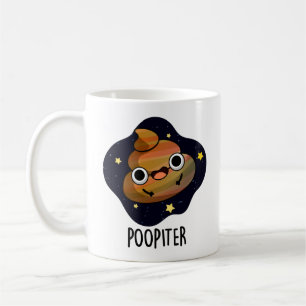 Caneca De Café Poopiter Funny Planet Jupiter Pun