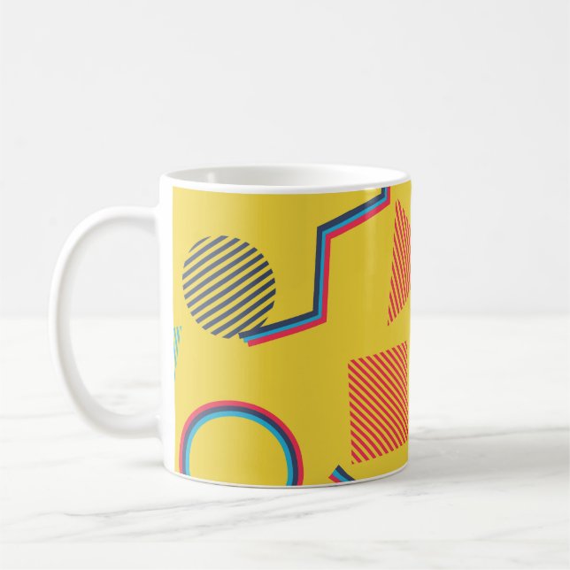 Caneca De Café Pop Art: Abstrato sem costura. (Esquerda)