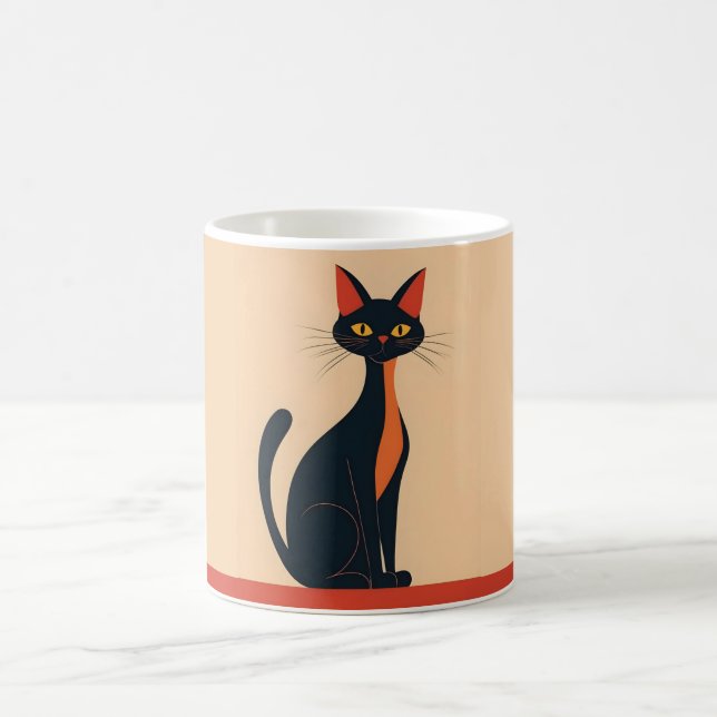 Caneca De Café Pop Art Black Cat (Centro)