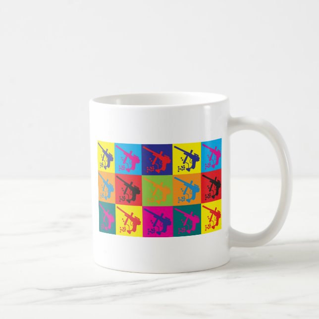 Caneca De Café Pop art do Paintball (Direita)
