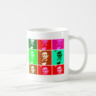 Caneca De Café Pop art .esque Abraham Lincoln
