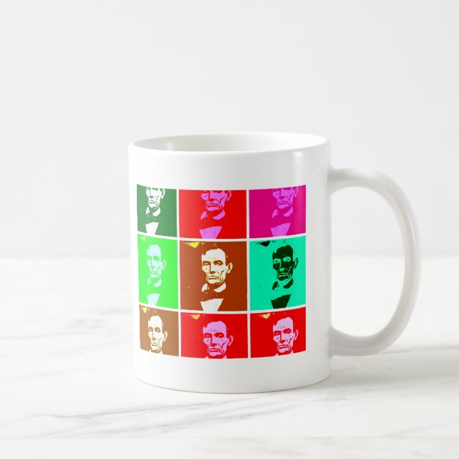 Caneca De Café Pop art .esque Abraham Lincoln (Direita)