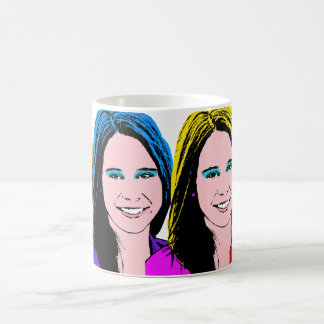 Caneca De Café Pop art fêmea pelo pedido