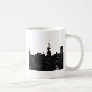 Caneca De Café Pop Art New York Silhouette