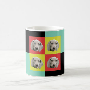 Caneca De Café Pop art parvo de Weimaraner