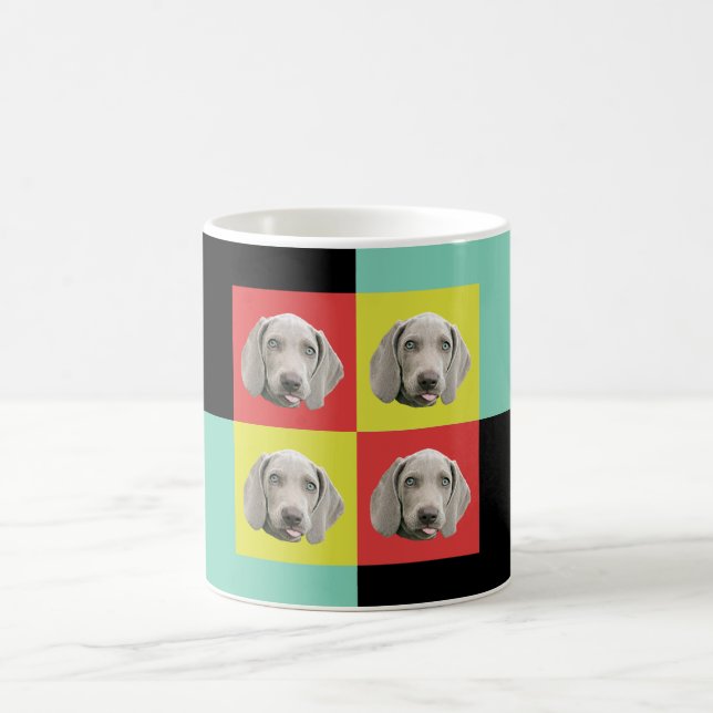 Caneca De Café Pop art parvo de Weimaraner (Centro)