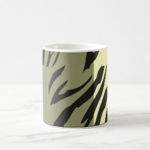Caneca De Café Pop art retro 2 da zebra do teste padrão