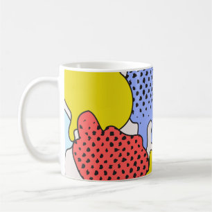 Caneca De Café Pop Art Splatter: Drama em Quadrinhos