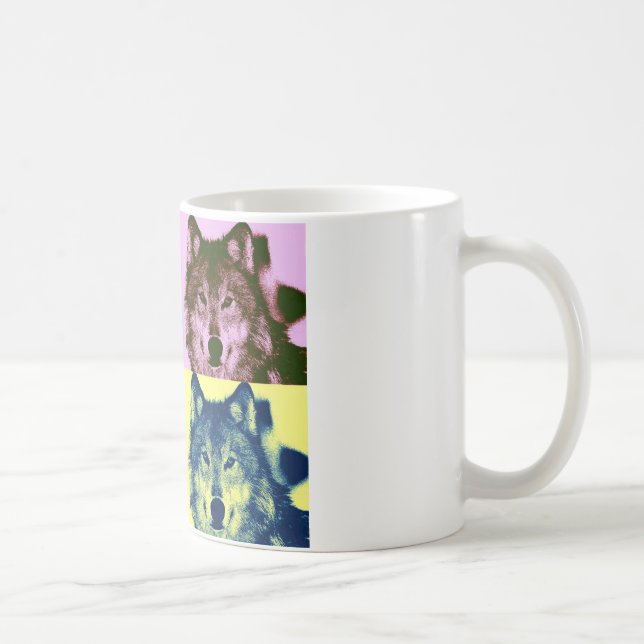 Caneca De Café Pop Art Wolf (Direita)