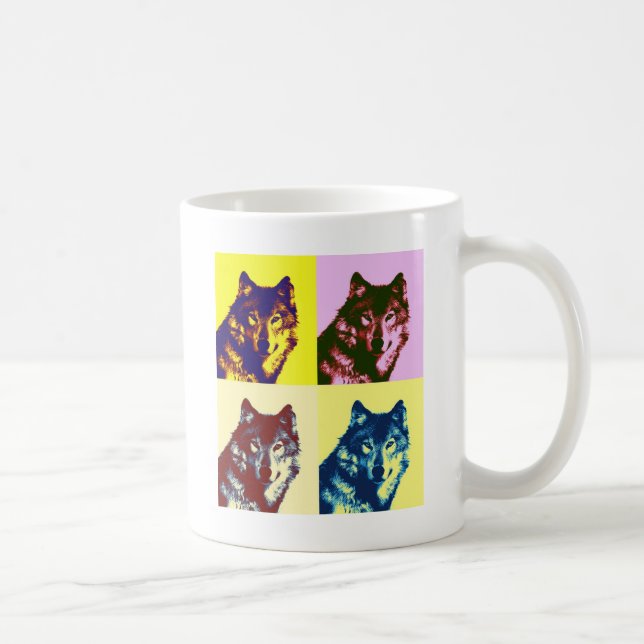 Caneca De Café Pop Art Wolf (Direita)