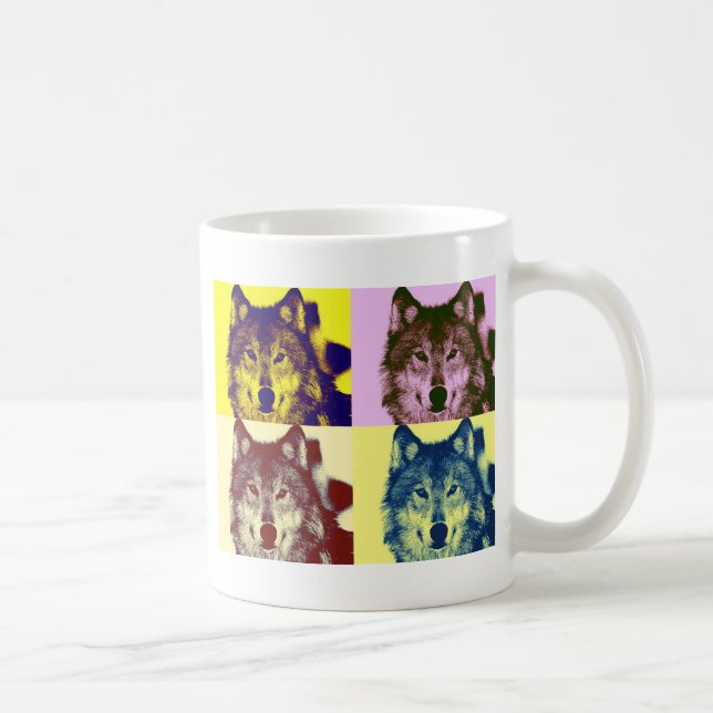 Caneca De Café Pop Art Wolf (Direita)