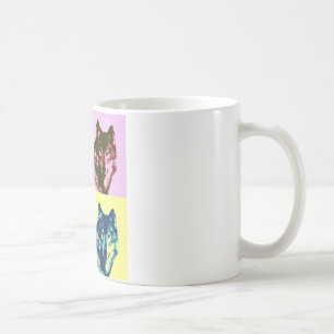 Caneca De Café Pop Art Wolf