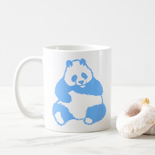 Caneca De Café Pop Blue Panda Mug (Com Donut)