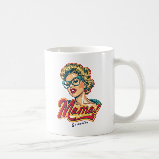 Caneca De Café Pop da Mãe Personalizada Art 2 (Direita)
