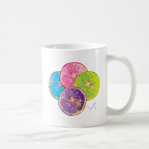 Caneca De Café Pop de Fruta de fatias de laranja