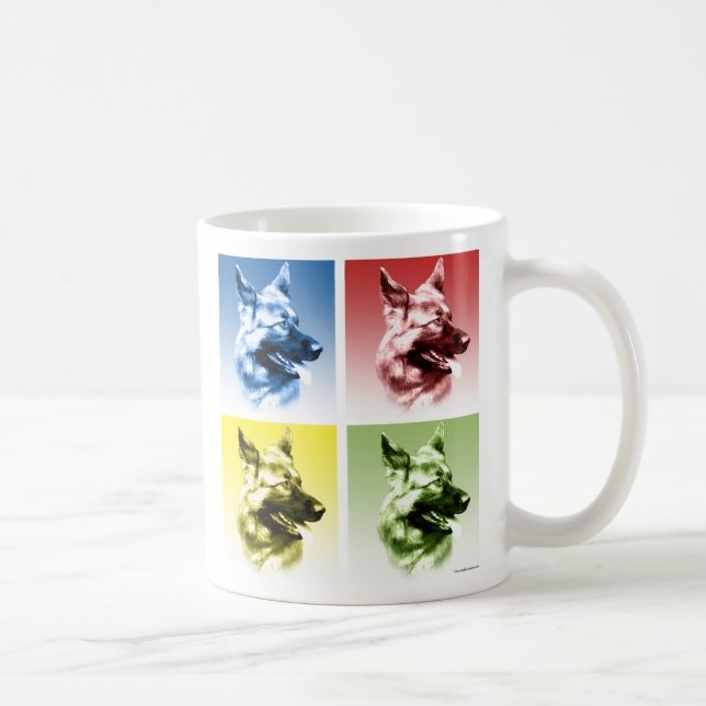 Caneca De Café Pop de german shepherd (Direita)