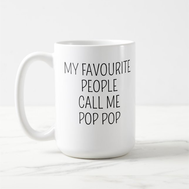 Caneca De Café Pop Pop Mug, Avô Mug, Melhor Pop Do Mundo, Diverti (Esquerda)