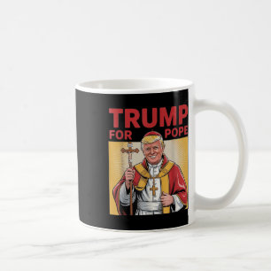 Caneca De Café Pope Trump Funny Trump Vaticano Christian Retro Ch
