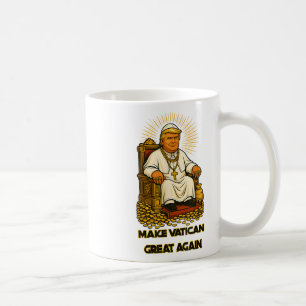 Caneca De Café Pope Trump Funny Trump Vaticano Christian Retro Ch
