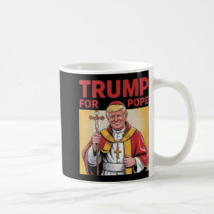 Caneca De Café Pope Trump Funny Trump Vaticano Christian Retro Ch