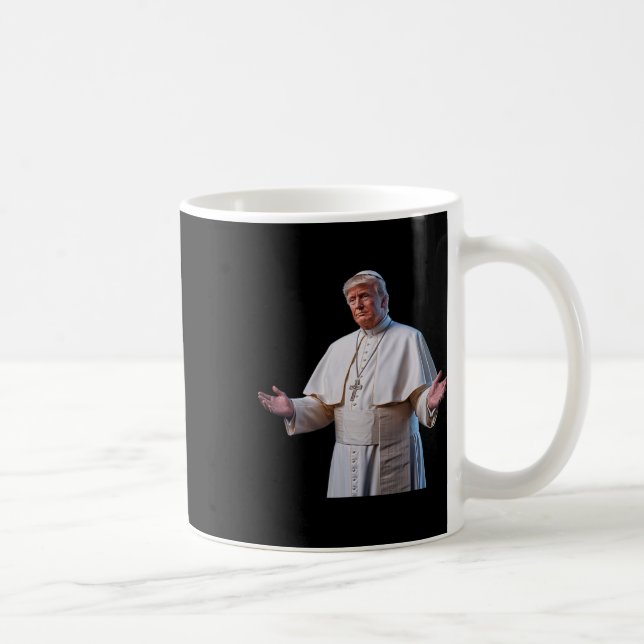Caneca De Café Pope Trump Presidente Quer Ser O Próximo Papa (Direita)