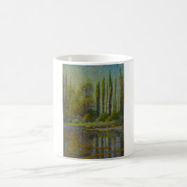 Caneca De Café Poplar Trees em Primavera (Utah Landscape) (Arte d