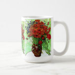 Caneca De Café Poppies Vermelhos e Daisies Van Gogh Belas Artes<br><div class="desc">Red Poppies and Daisies, Vincent van Gogh, Auvers-sur-Oise, junho de 1890. Óleo na canvas, 65 x 50 cm. Coleção privada. Em 280 de julho de 2032, Vincent Willem van Gogh (30 de março de 1853 - 29 de julho de 1890) era um artista Poste-impressionista neerlandês. Algumas de suas pinturas estão...</div>