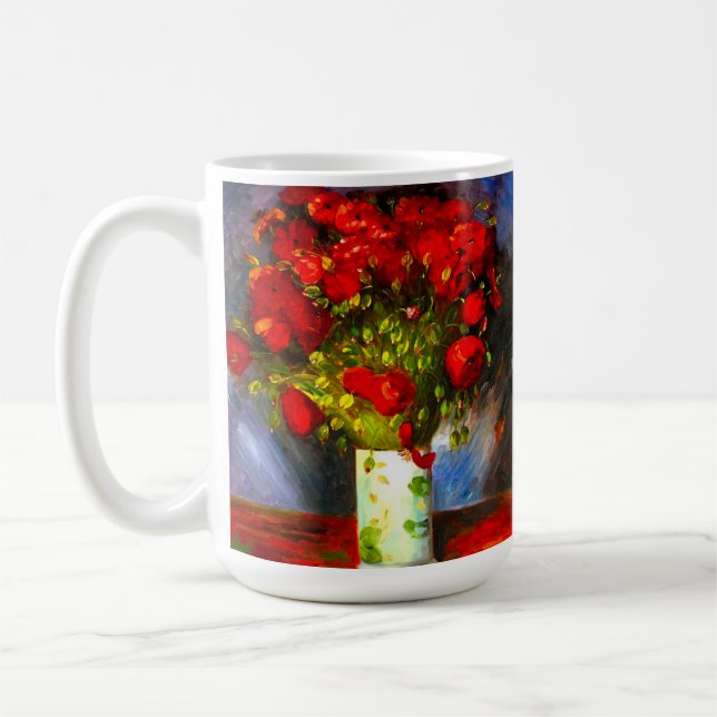 Caneca De Café Poppies Vermelhos Van Gogh (Esquerda)