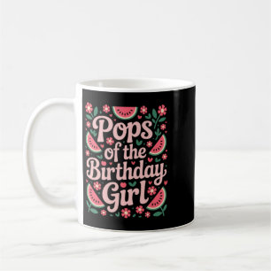 Caneca De Café Pops De Aniversário Da Menina De Melancia Aniversá