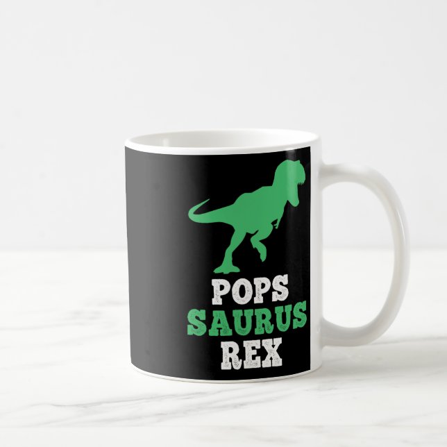 Caneca De Café Pops-saurus Rex Dino Dinosaur Funny Popssaurus  (Direita)