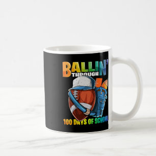 Caneca De Café Por 100 Dias De Jardim De Futebol Escolar B