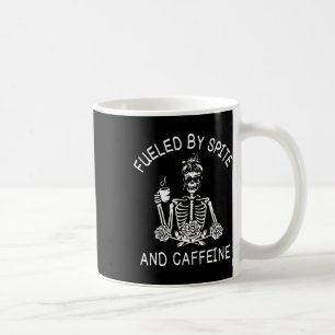 Caneca De Café Por Caffeine Floral Halloween Skeleton Wo