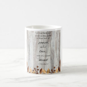 Caneca De Café Por Deus, Não Tem Cinza De Madeira, Bíblia Verse C