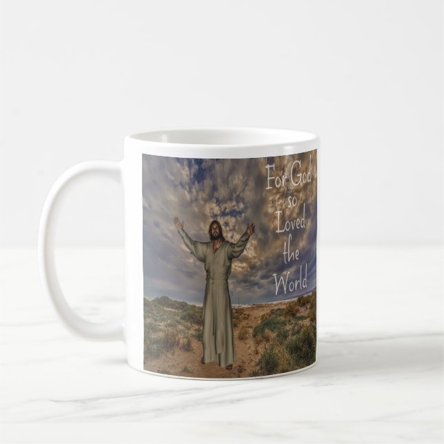 Caneca De Café Por Deus, tão amado pelo mundo (Esquerda)