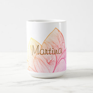 Caneca De Café Pôr do Sol Artístico Floral Martina Café