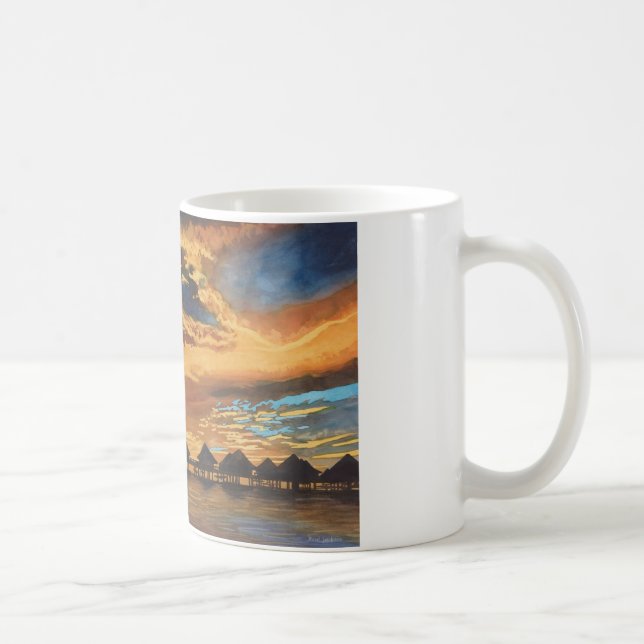 Caneca De Café Por do sol Bora Bora (Direita)
