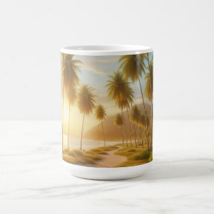 Caneca De Café pôr do sol Caribe/tropical/praia havaiana