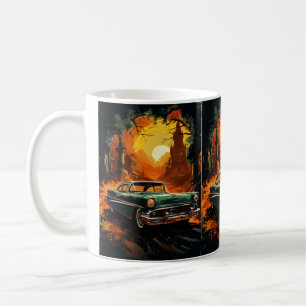 Caneca De Café Pôr do Sol Corredor Vintage