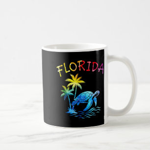 Caneca De Café pôr do sol da palmeira da Flórida tartaruga marinh