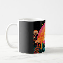 Caneca De Café Pôr do Sol de Cogumelo Psicotrópico – Natureza da