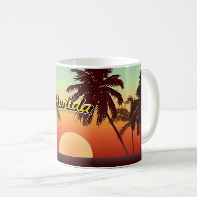 Caneca De Café Por do sol de Florida (Frente Esquerda)