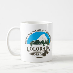 Caneca De Café pôr do sol de ski vail no estado do colorado